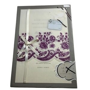 Always Anna by Anna Griffin Wedding Invitation Kit Purple Floral Vellum 25ct New